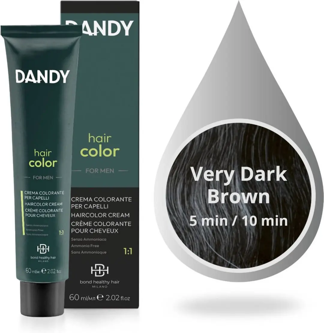 Dandy Hair Color 2 Zeer Donkerbruin 60ml
