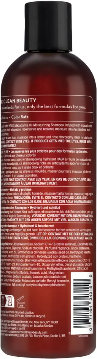 Hask Macadamia Oil Shampoo 355ml
