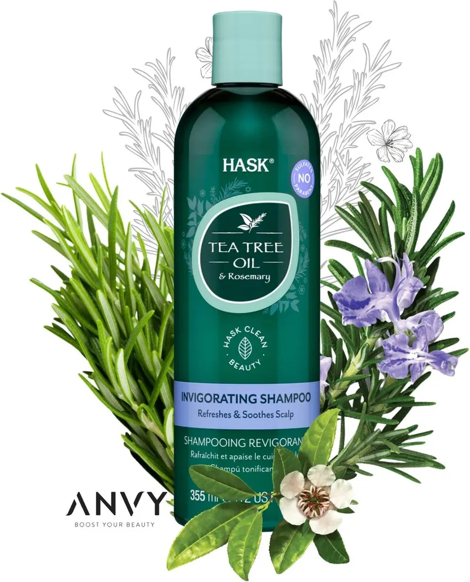 Hask Shampoo Tea Tree Oil & Rosemary 355ml