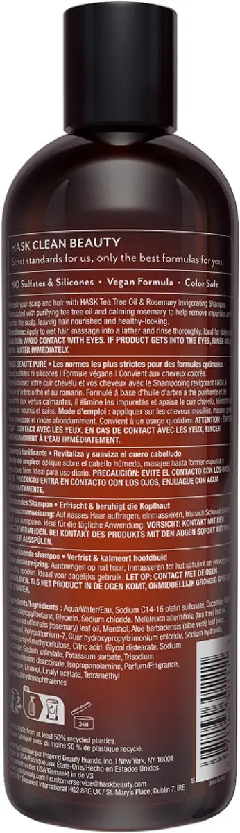 Hask Shampoo Tea Tree Oil & Rosemary 355ml - afbeelding 6 van 6