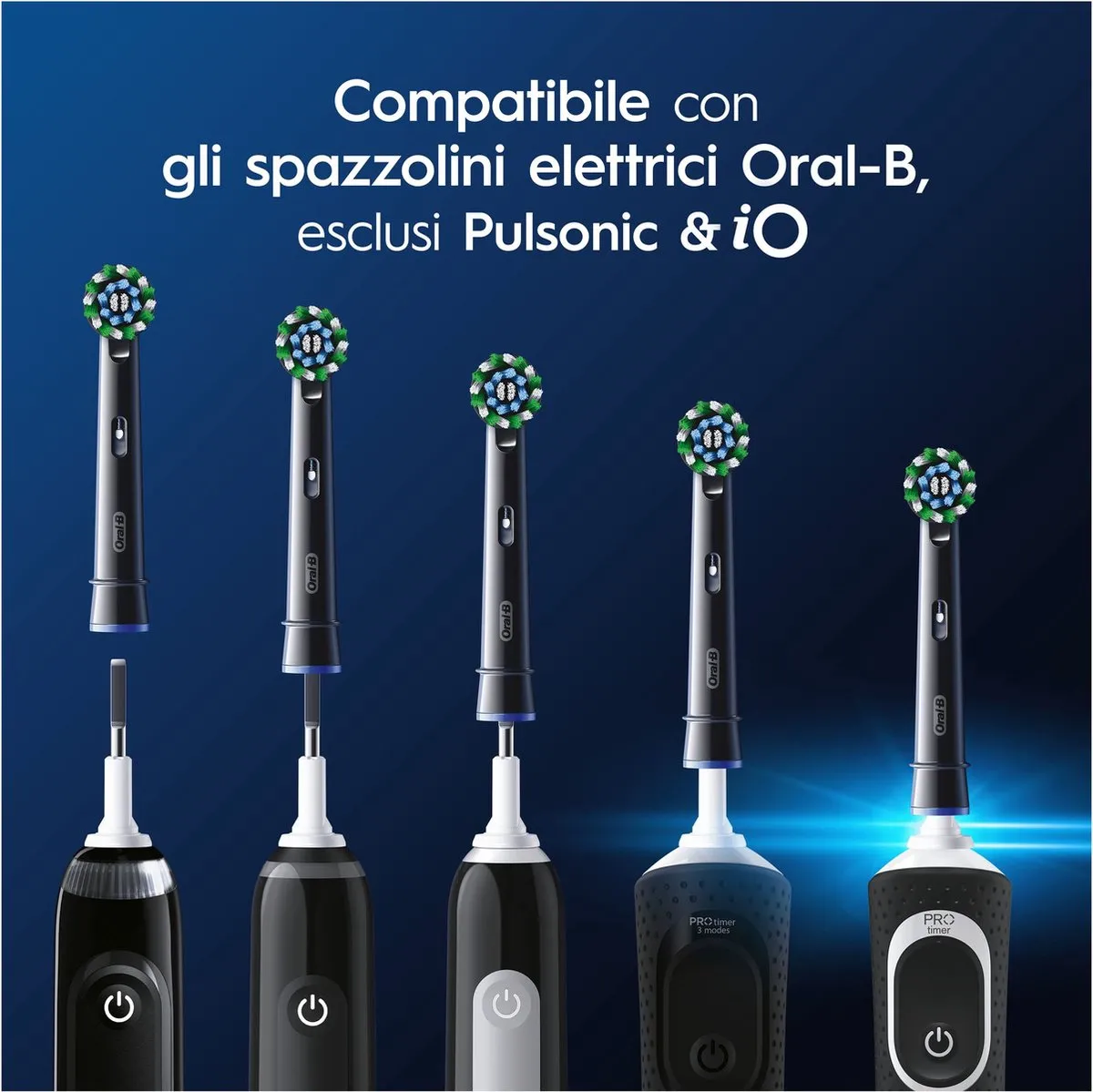 Oral-B PRO Cross Action Tandenborstels - 3 Stuks - Zwart