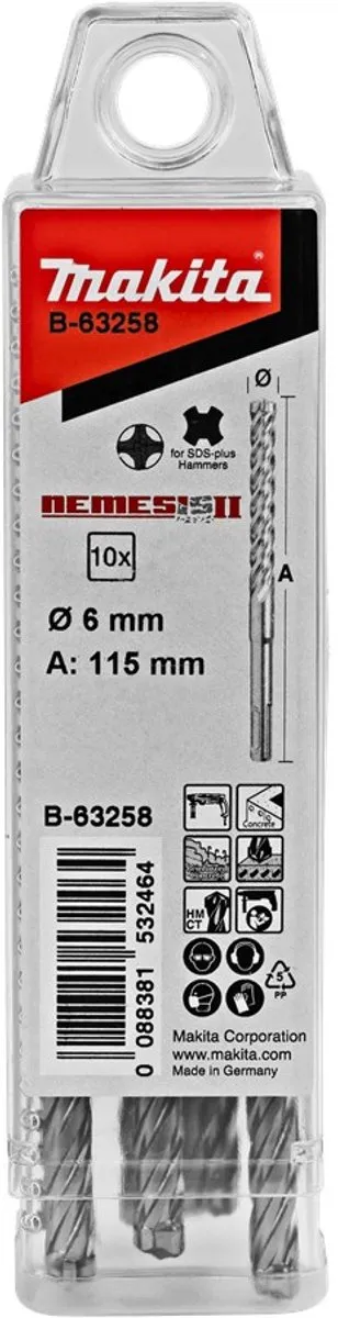 Makita SDS-Plus Boor B-63214 - 5mm - 10 Stuks