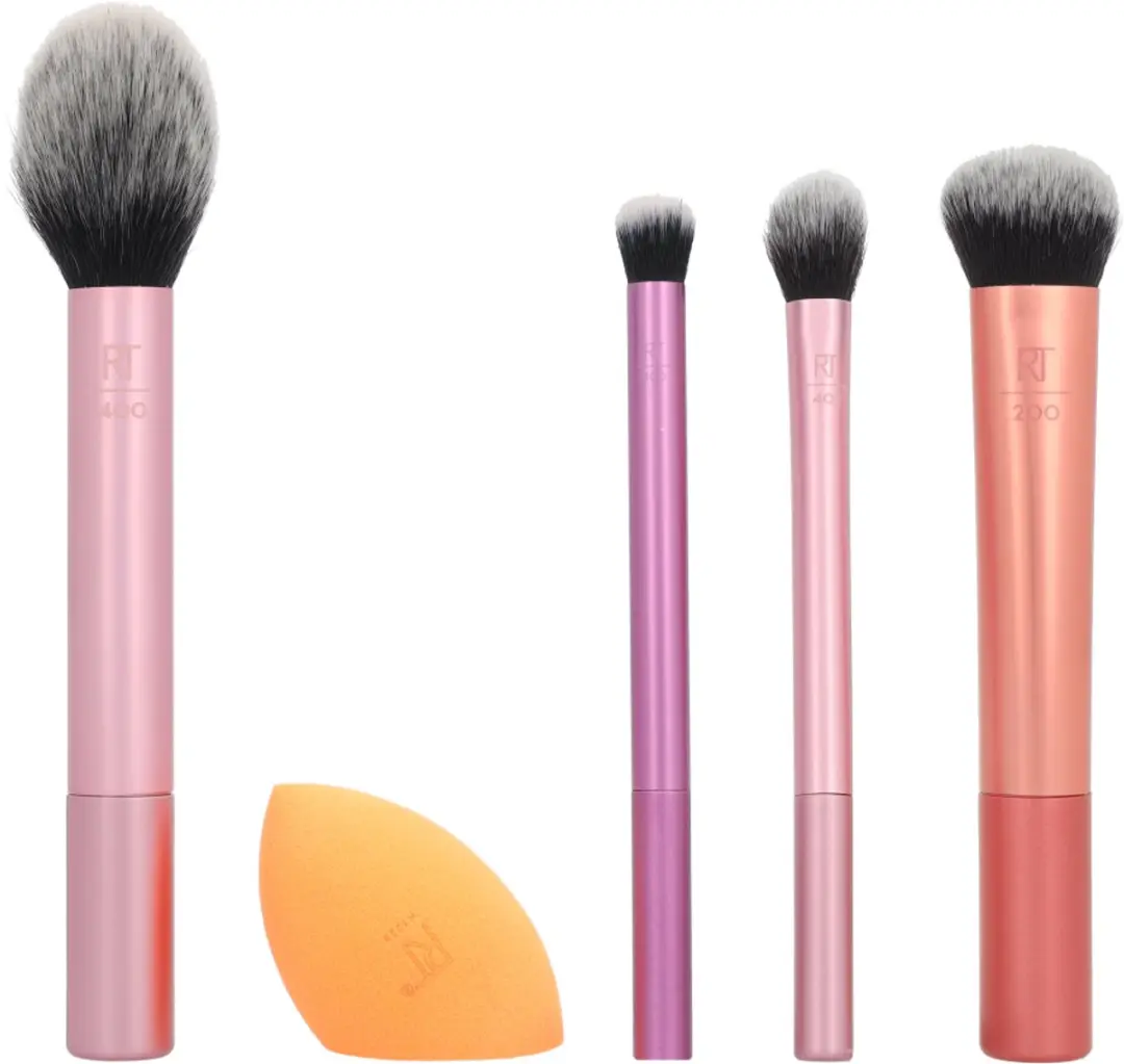 Real Techniques Everyday Essentials Kwastenset - 5 Stuks - Roze/Rood