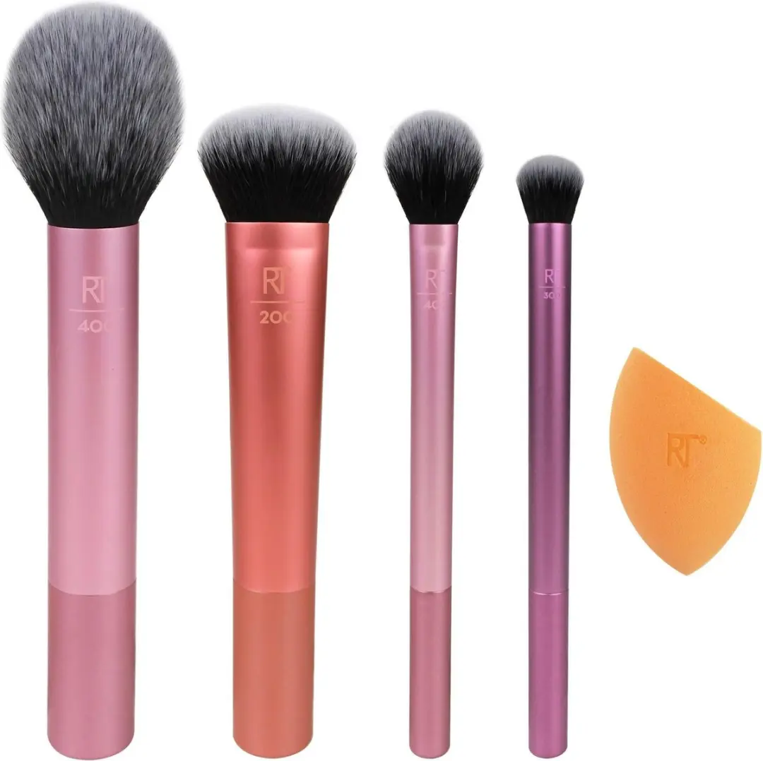 Real Techniques Everyday Essentials Kwastenset - 5 Stuks - Roze/Rood