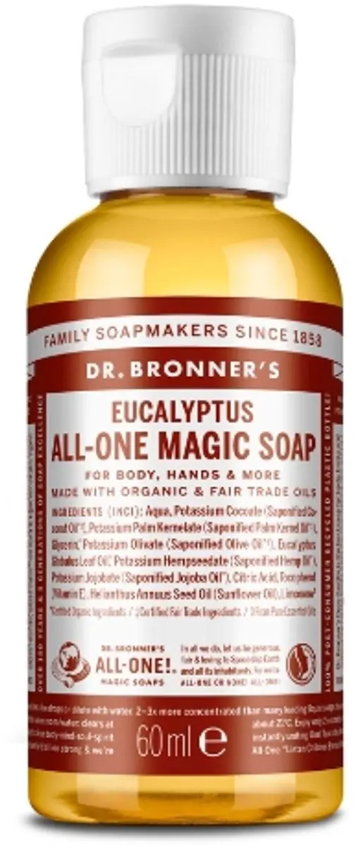 Dr. Bronner's Eucalyptus Vloeibare Zeep 60ml