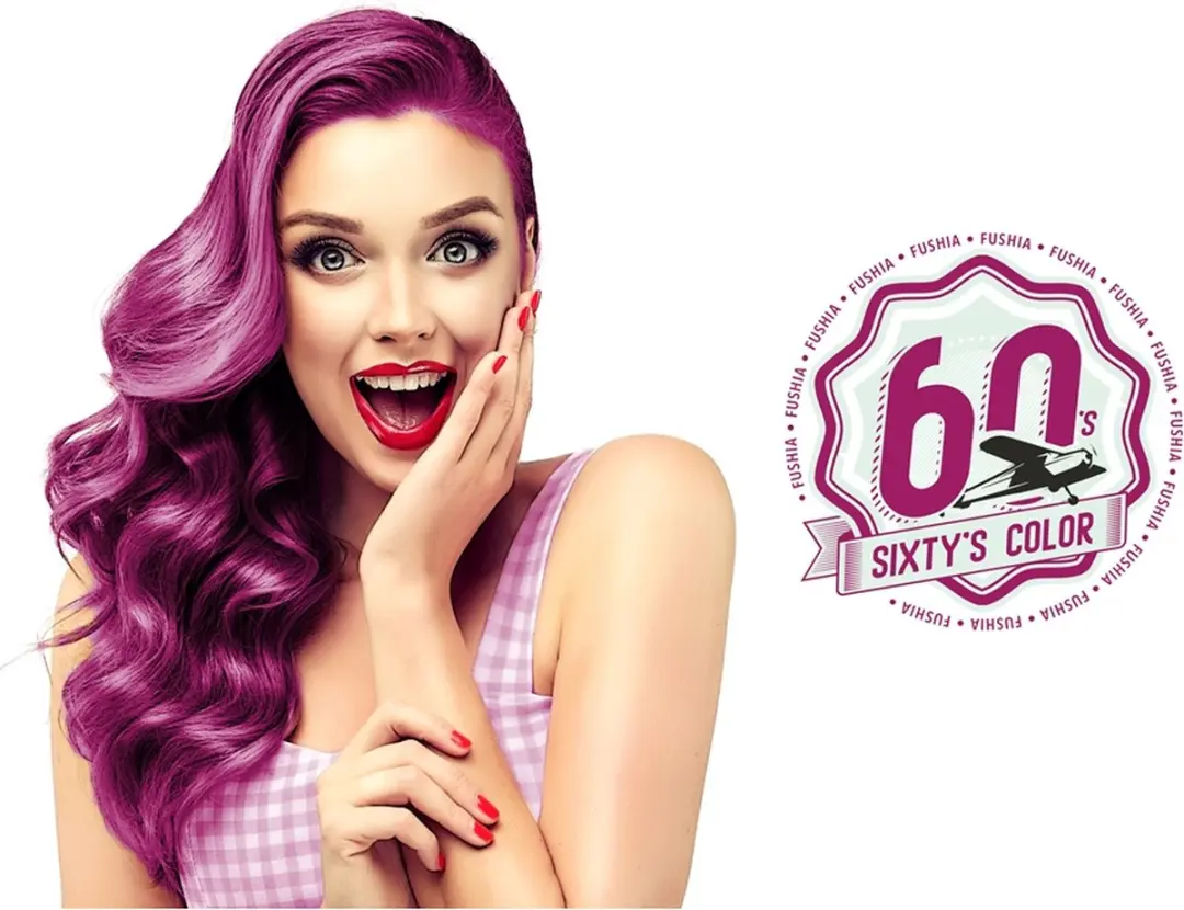 Hairgum Sixty's Color Fuchsia Semi-permanente kleurstof 60ml - Roze