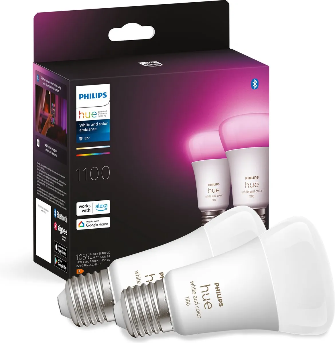 Philips Hue Standaardlamp E27 RGBW 1100lm