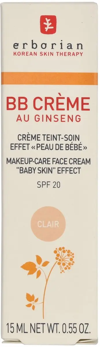 Erborian BB Cream Au Ginseng SPF20 Clair - 15ml - Medium Beige - afbeelding 6 van 6