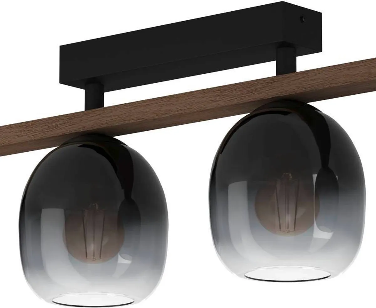 Eglo Filago Plafondlamp E27 - 88cm - Zwart/Bruin