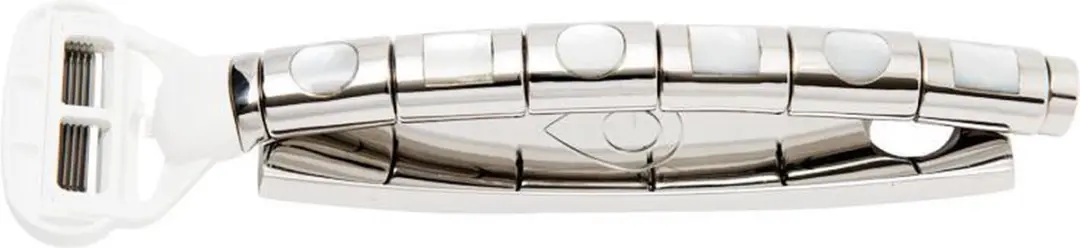 GLADDERR Scheermes Square and Round Wit Zilver