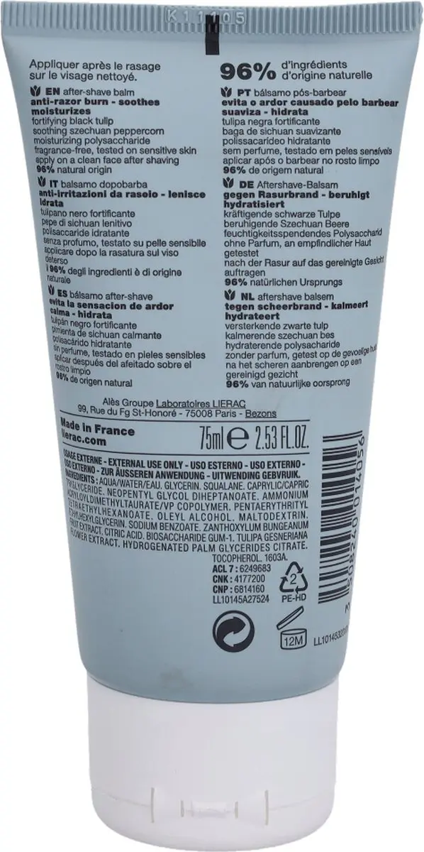 Lierac Balsem Homme Baume Après Rasage 75ml