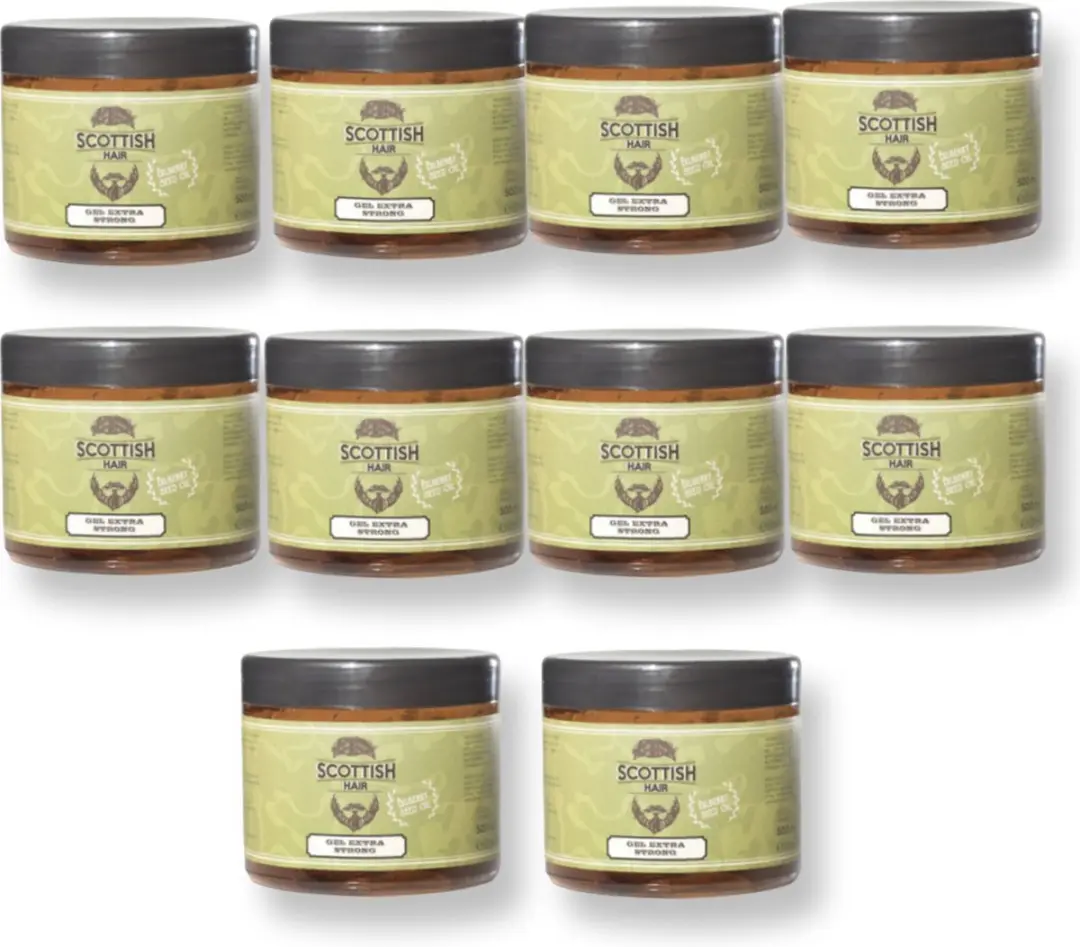 Scottish Hair & Beard Styling & Finishing Gel Extra Strong 500ml