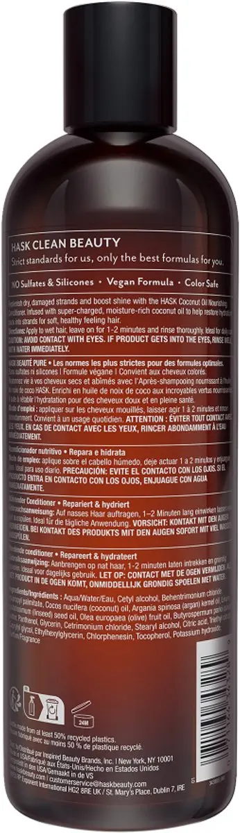 Hask Conditioner Monoi Coconut Oil Nourishing 355ml