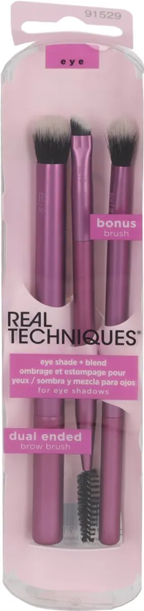 Real Techniques Eye Shade & Blend Brush - 4 Stuks - Paars