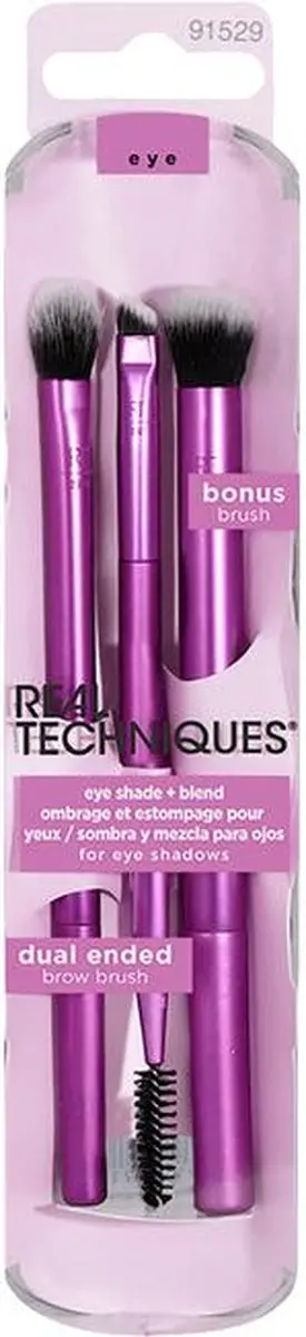 Real Techniques Eye Shade & Blend Brush - 4 Stuks - Paars