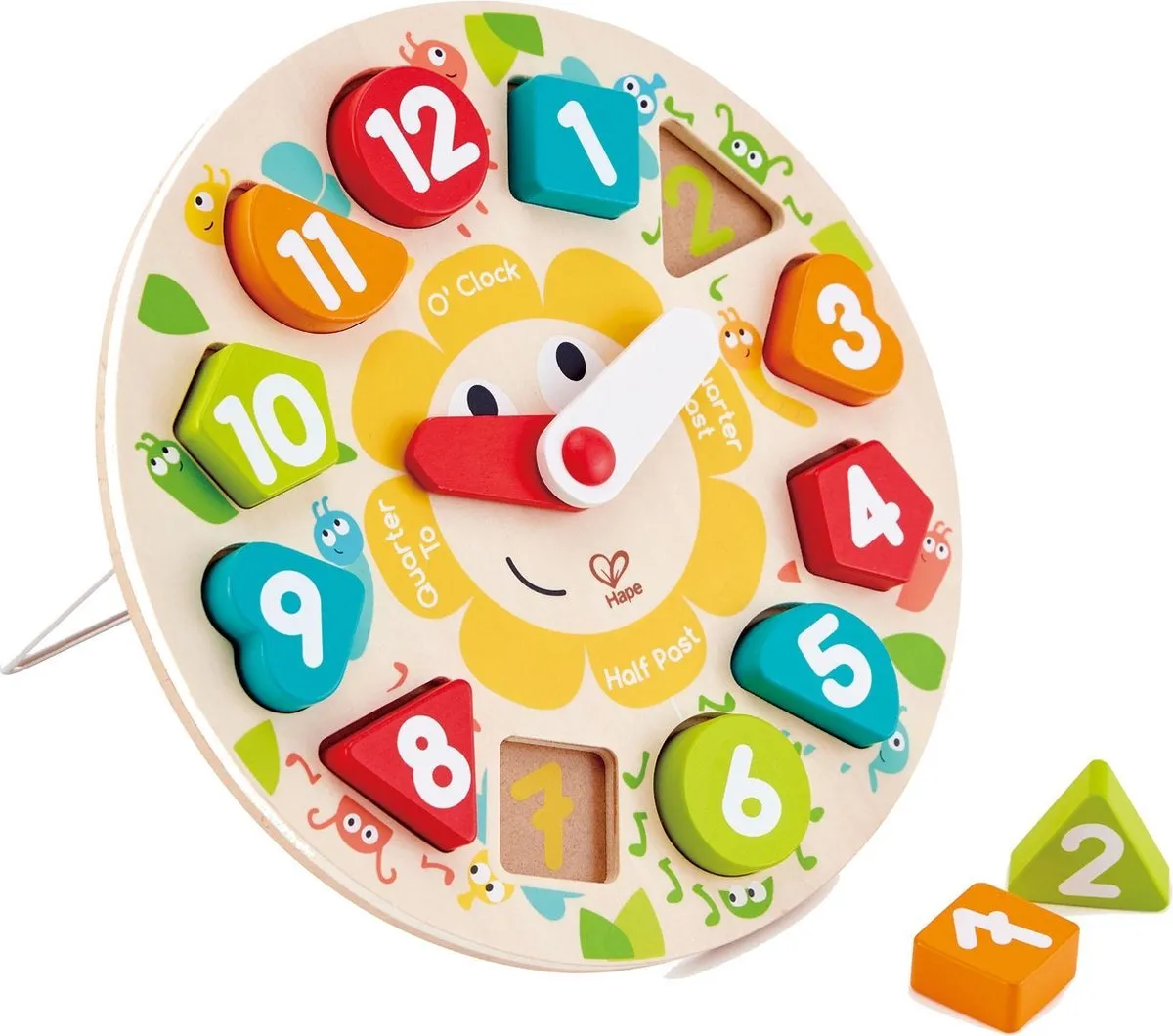 Hape Stevige Klok Puzzel - 13 Stuks - Veelkleurig - afbeelding 2 van 6