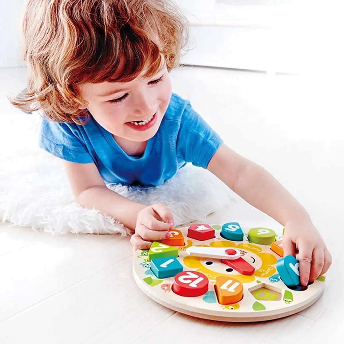 Hape Stevige Klok Puzzel - 13 Stuks - Veelkleurig - afbeelding 5 van 6