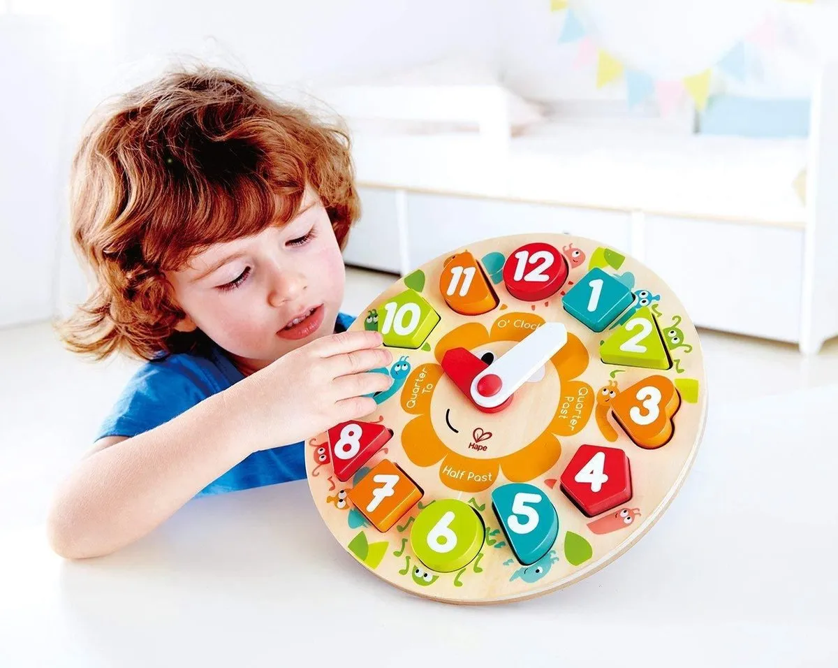 Hape Stevige Klok Puzzel - 13 Stuks - Veelkleurig - afbeelding 3 van 6