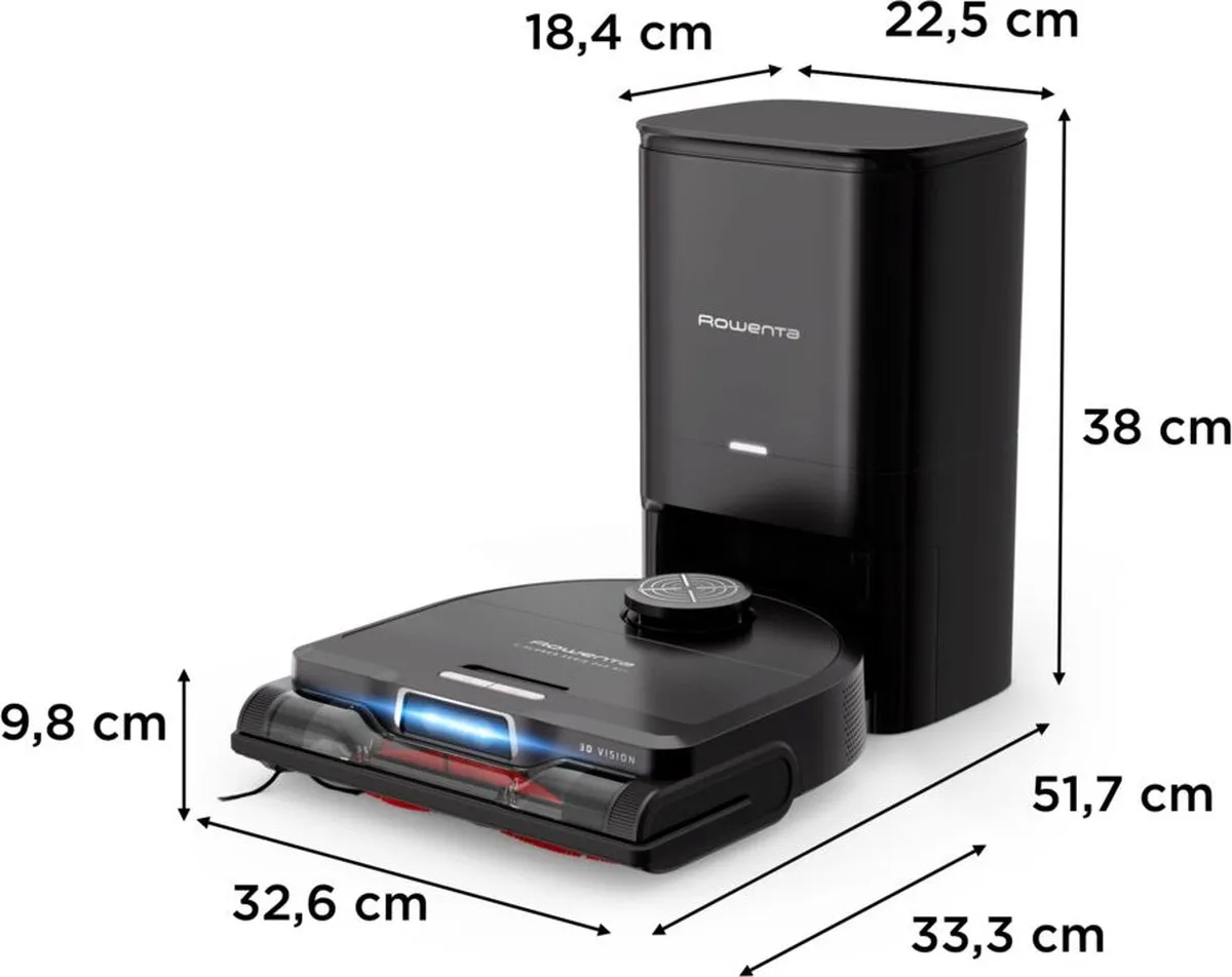 Rowenta X-Plorer Serie 240+ AI RR9695 Robotstofzuiger - Zwart