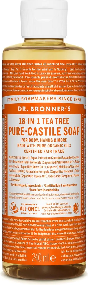 Dr. Bronner's Tea Tree Vloeibare Zeep 240ml