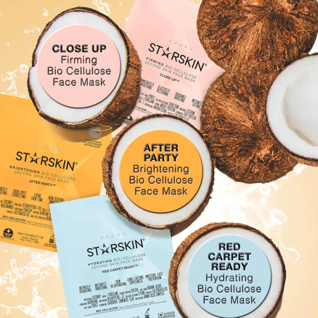 Starskin After Party Sheet Mask - 4 Stuks 30ml Geel