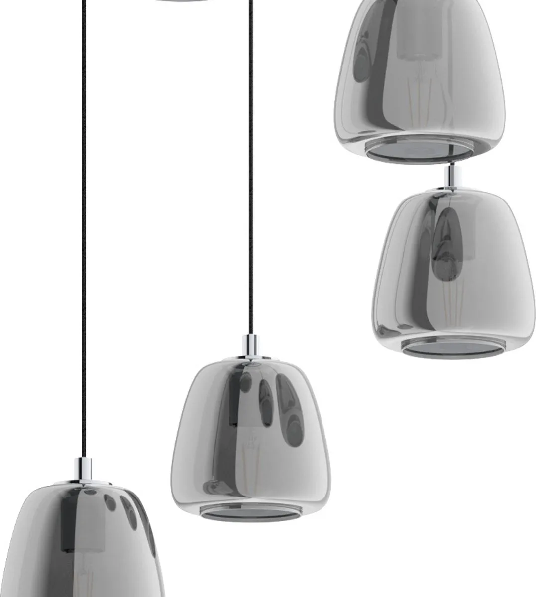 Eglo Albarino Hanglamp 5xE27 - Ø55,5cm - Chroom