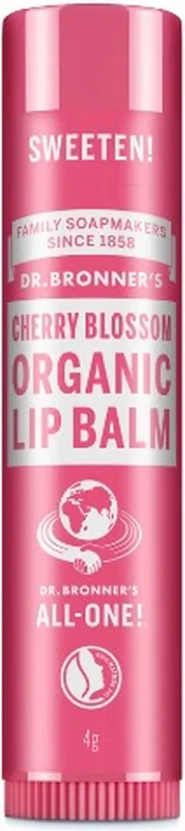 Dr. Bronner's Lipbalsem Cherry Blossom 4ml - Roze
