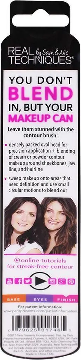 Real Techniques Blend + Blur Contour Brush - Zwart