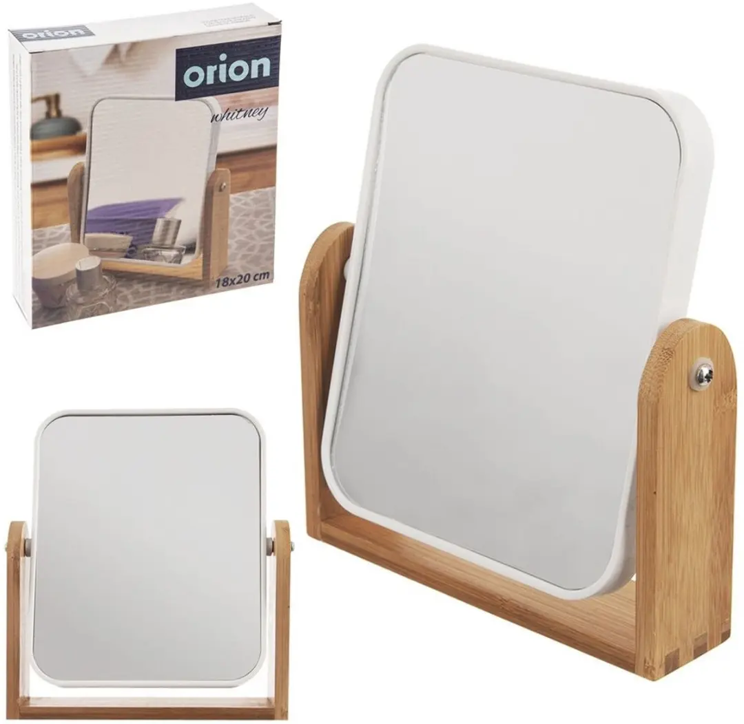 Orion Whitney Make-upspiegel 18x20cm - Dubbelzijdig - Bamboe Standaard