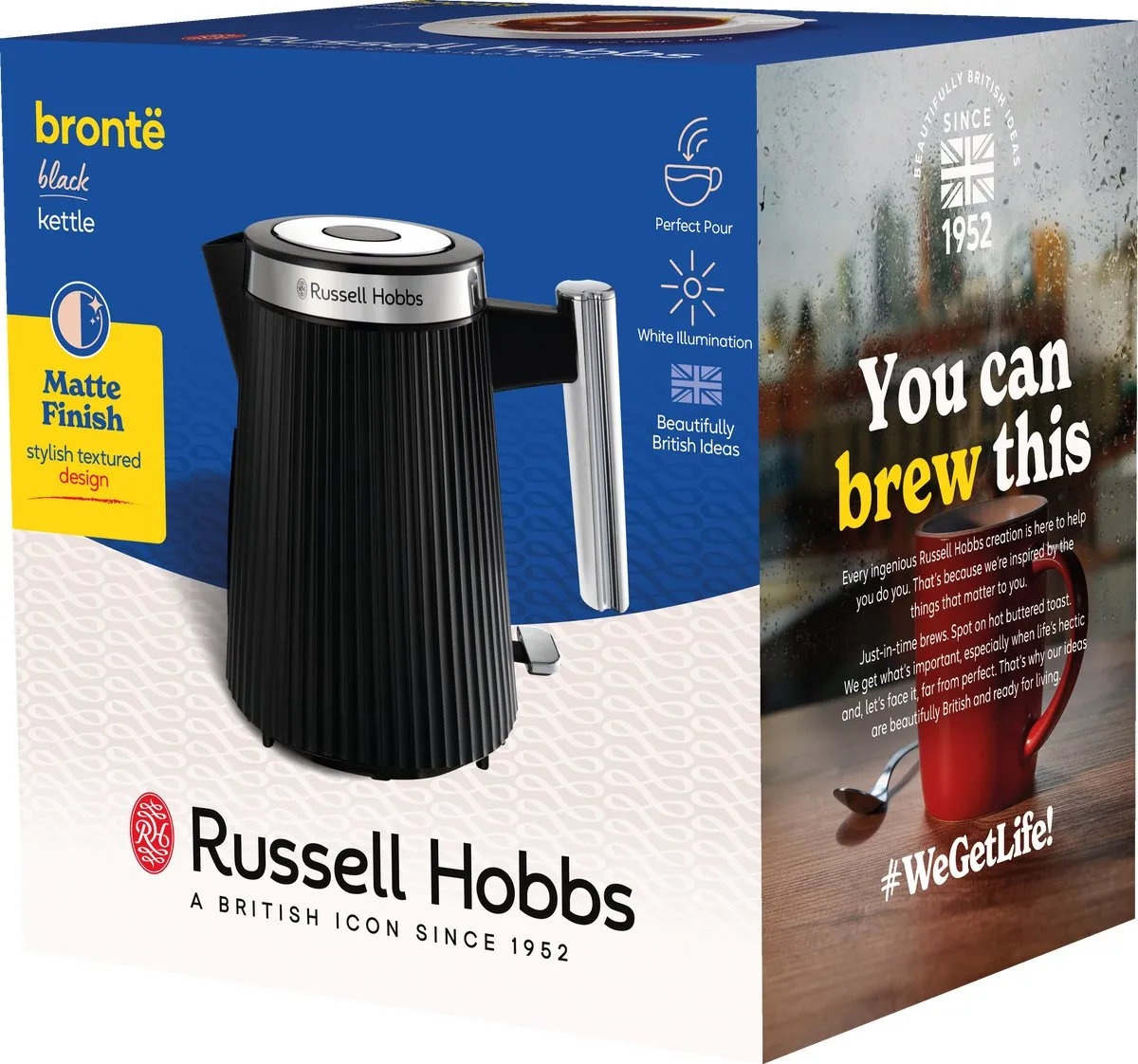 Russell Hobbs Brontë Waterkoker 2400W 1.7L - Zwart