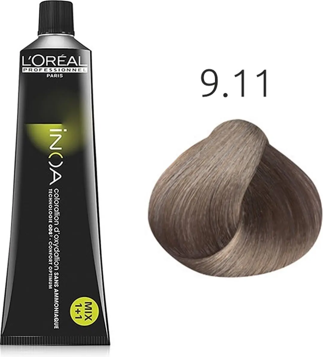 L'Oréal Professionnel iNOA 9.11 60G Haarkleur 150ml - Zwart