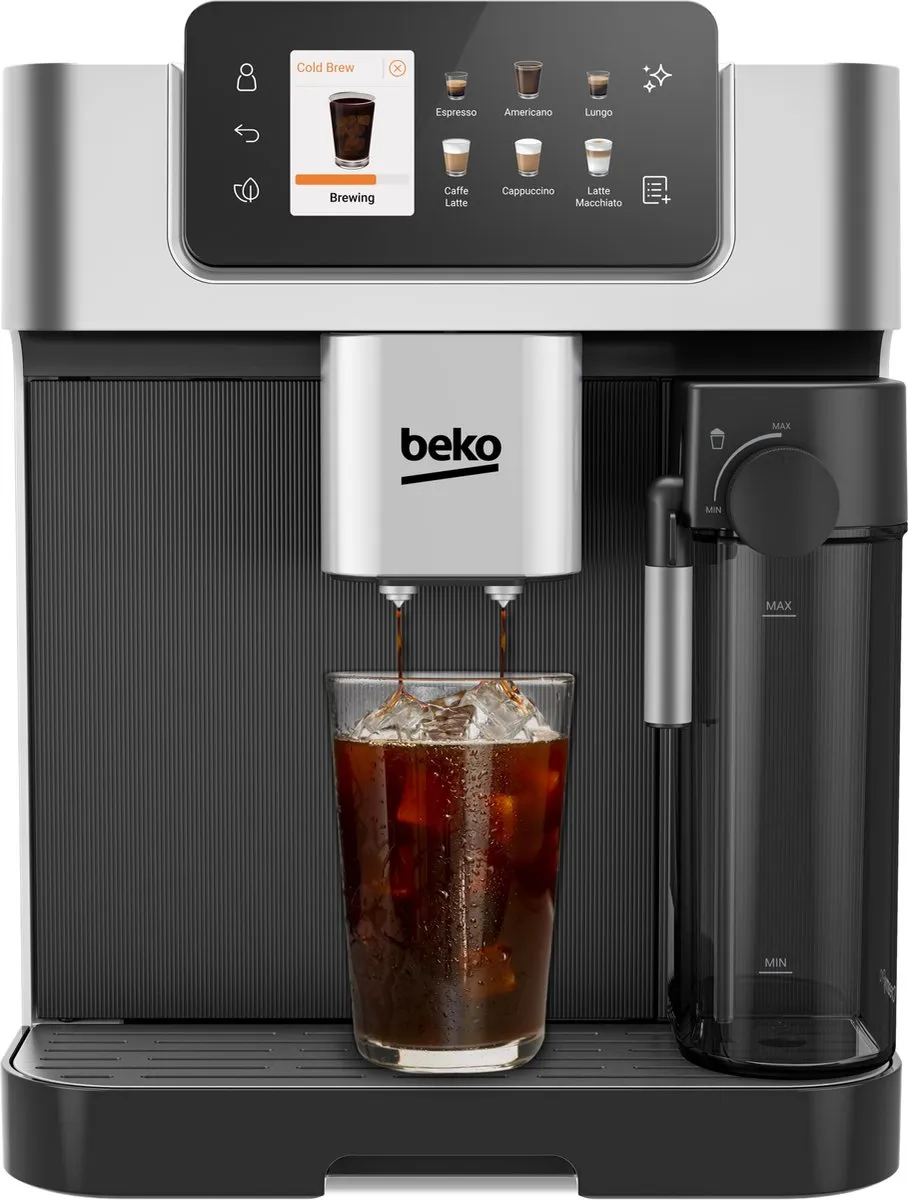 Beko CEG7348X Superautomatisch Koffiezetapparaat - 1350W - Zwart/Roestvrijstaal