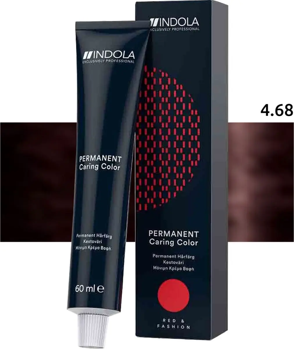 Indola Profession Permanent Caring Color 4.68 60ml - Bruin