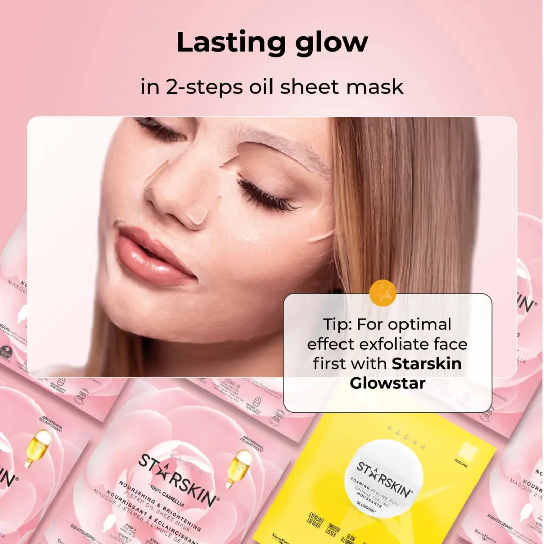 Starskin Camellia 2-Stappen Sheet Mask - 4x25ml Roze - afbeelding 6 van 6