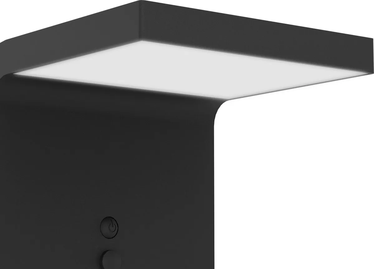 Eglo Spiante Solar Wandlamp LED 14cm - Zwart/Wit
