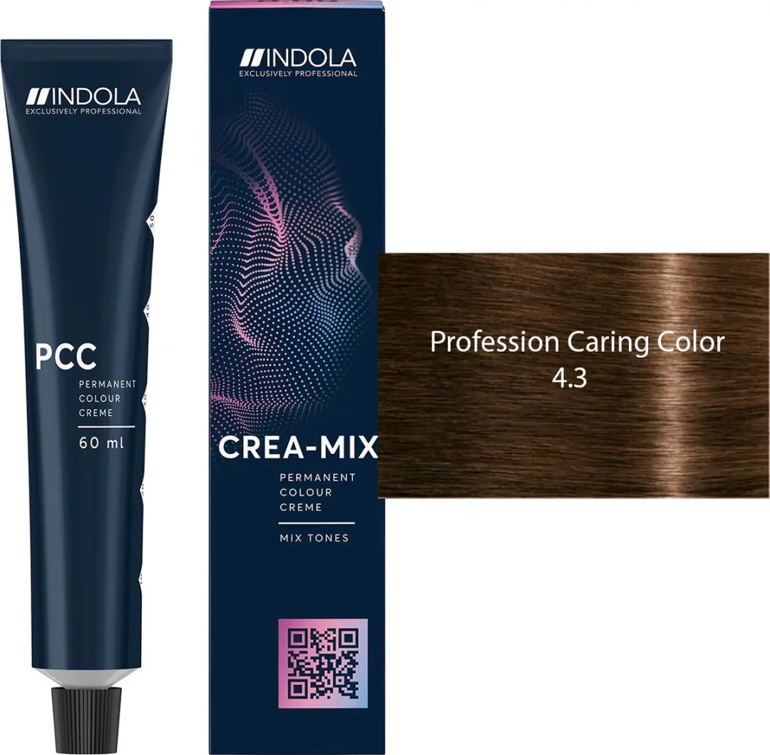 Indola Profession Permanent Caring Color 4.3 60ml - Zwart