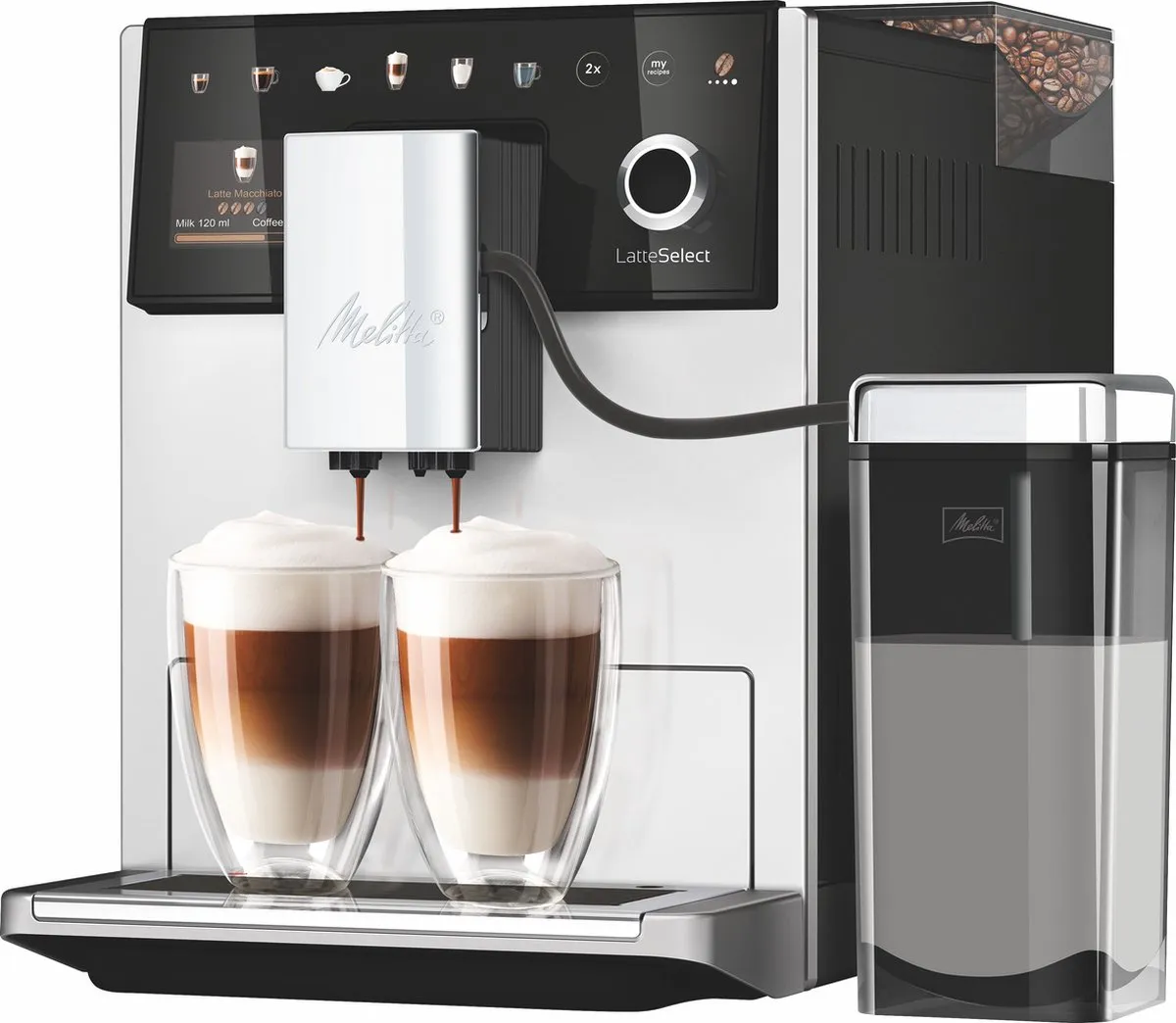 Melitta Latte Select F630-211 Volautomaat Espressomachine - Zilver