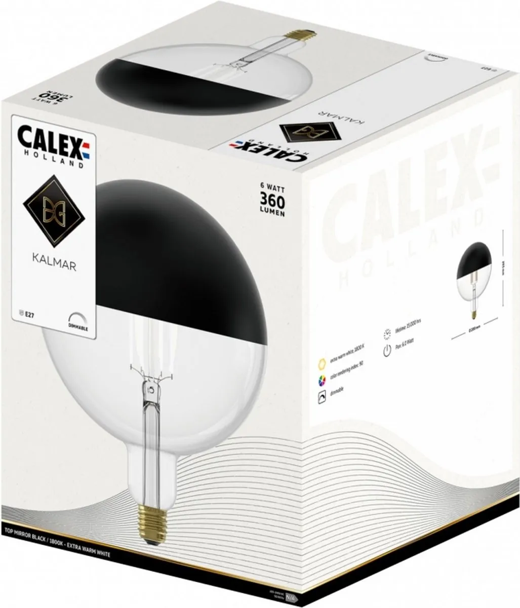 Calex Kalmar Kopspiegel E27 LED 6W - Warm Wit - Ø20cm - afbeelding 6 van 6