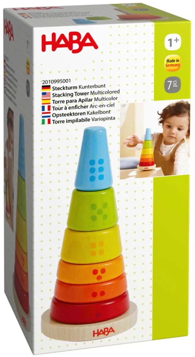 Haba Stapeltoren Kakelbont - 6 Stukken
