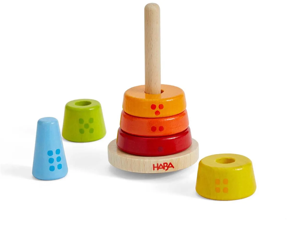 Haba Stapeltoren Kakelbont - 6 Stukken