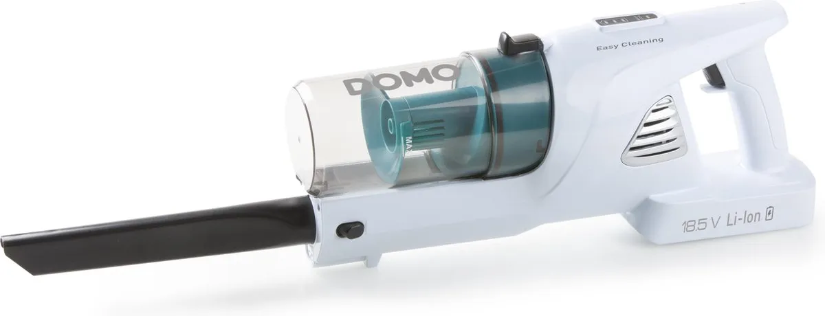 Domo DO233SV Steelstofzuiger Draadloos 2-in-1 - 18.5V - Blauw/Wit