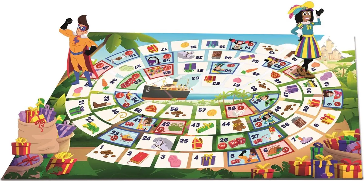 Clementoni De Club van Sinterklaas Ganzenbord - 2-6 Spelers