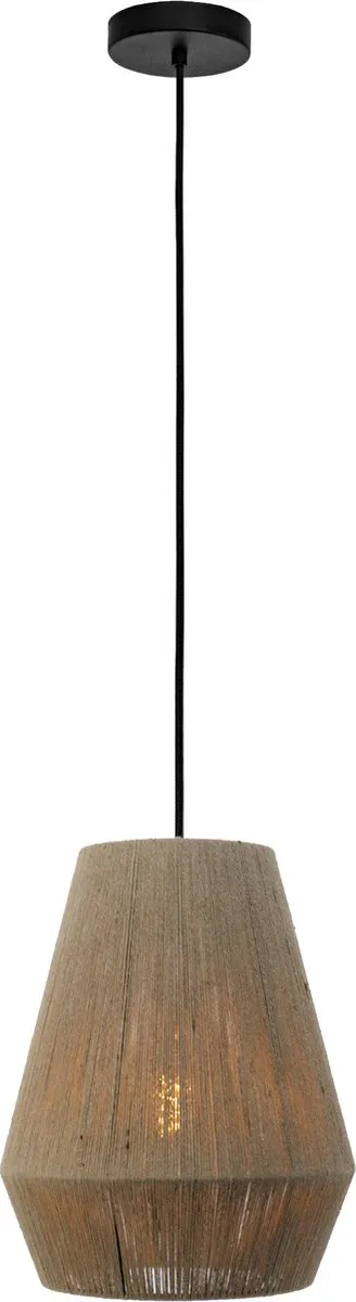 Eglo Alderney Hanglamp E27 - Ø30cm - Zwart/Bruin