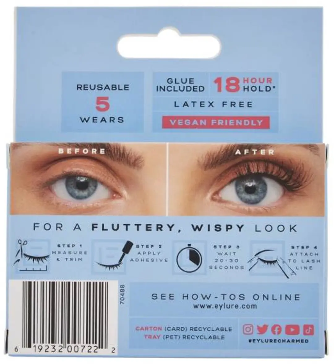Eylure Charmed Adored Wimpers - 2 Stuks 1ml - Zwart