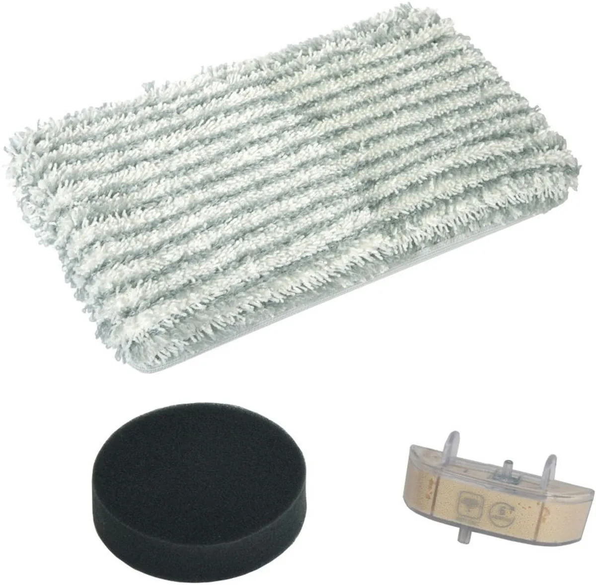 Rowenta ZR005801 Accessoirekit - 2x Microfiber Mop, Foam Filter & Antiscale Cartridge - Wit/Zilver - afbeelding 5 van 6