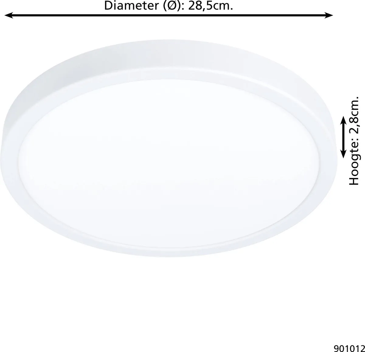 Eglo Fueva 5 Opbouwlamp LED Ø28,5cm Wit - Bewegingsensor