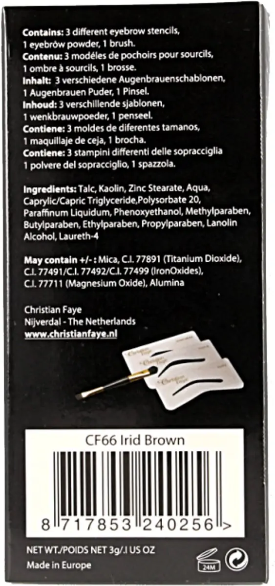 Christian Faye Irid Brown Wenkbrauwpoeder - 3g