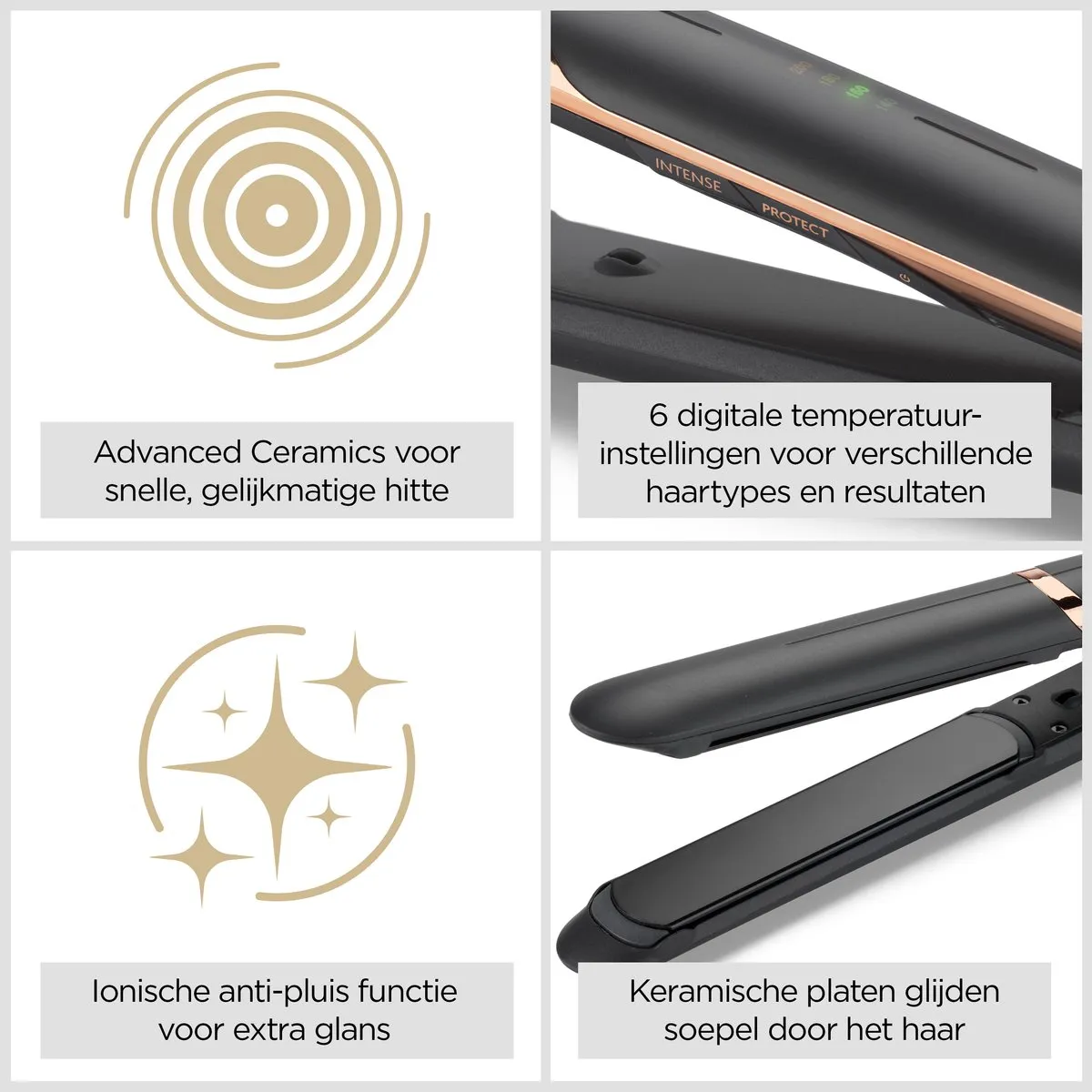 Babyliss Smooth Pro 235 ST394E Stijltang - 6 standen 140-235°C - Zwart/Rosé Goud