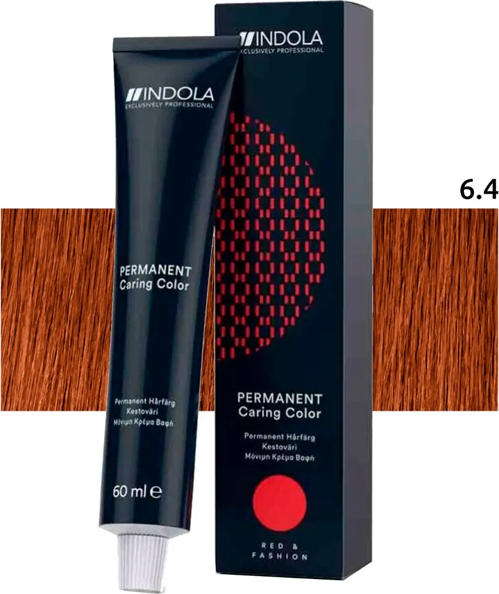 Indola Profession Permanent Caring Color 6.4 Rood 60ml