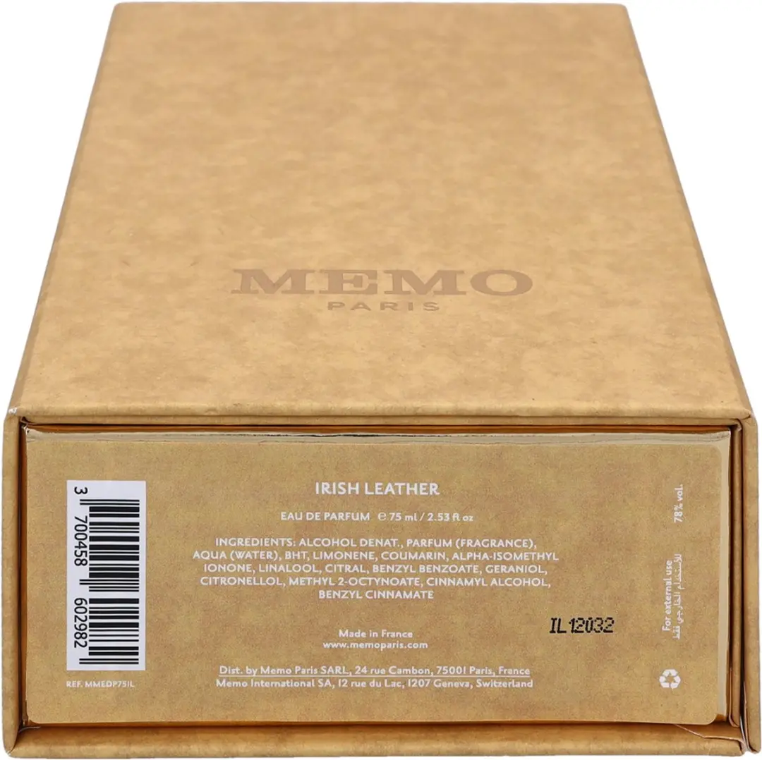 Memo Paris Irish Leather Eau de Parfum 75ml - afbeelding 6 van 6